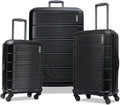 American Tourister Stratum 2.0 Hardside Expandable Luggage with Spinners | Jet Black | 3PC (CO/MED/LG)