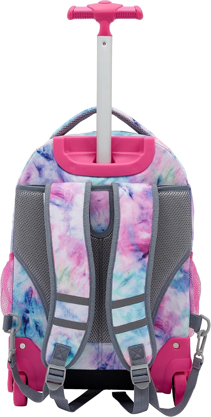 Travelers Club 18" Rolling Backpack with Shoulder Straps, Tye Dye