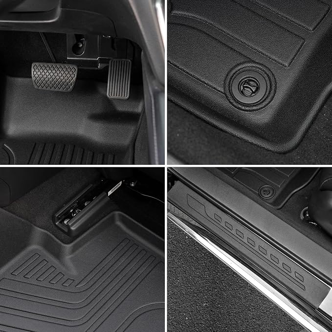 Floor Mats for 2018-2022 Honda Accord (Gas & Hybrid Models), TPE All Weather Durable Floor Liners Door Sill Guards for Honda Accord Accessories