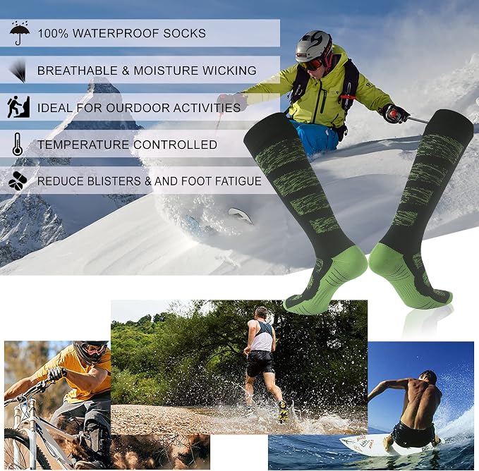 RANDY SUN Waterproof Breathable Knee High Kayaking Hunting Fishing Socks