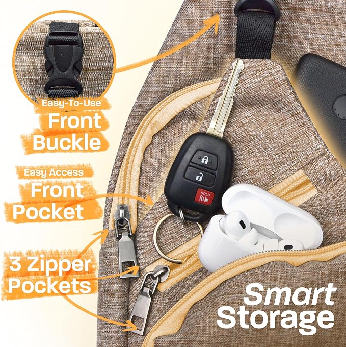 Nupouch Anti-Theft Daypack: Anti Theft Crossbody Bag, Lightweight for Travel, Hiking, or Everyday Pickpocket Protection
