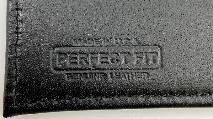 Perfect Fit Shield Wallets Shield with Eagle Police and Security Fits for Blackington B 296 Style Hidden Badge Wallet Leather (Cutout PF-209) Black