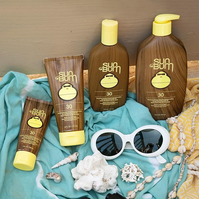 Sun Bum Original SPF 30 Sunscreen Body Lotion - Broad Spectrum Moisturizing Sunscreen with Vitamin E - Hawaii 104 Act Compliant (Made without Octinoxate & Oxybenzone) - Travel Size - 3 oz