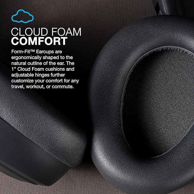 JLab JBuds Lux ANC, Over Ear Headphones, Active Noise Cancelling, Bluetooth, Graphite