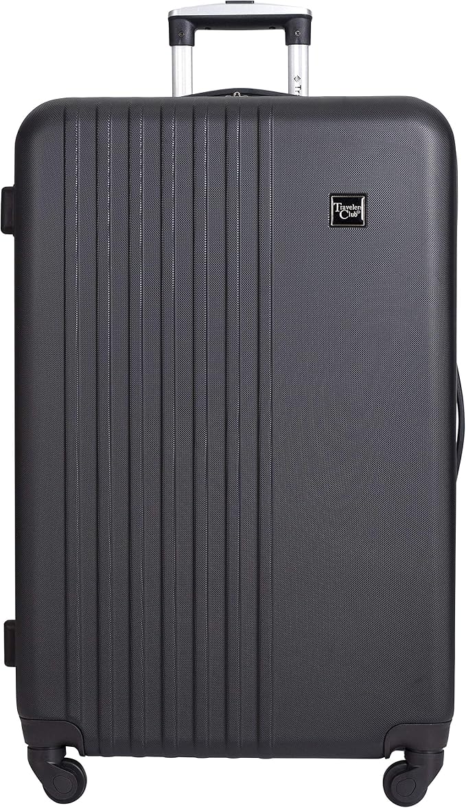 Travelers Club Cosmo Luggage, Black-2 Piece Set (28"/20")