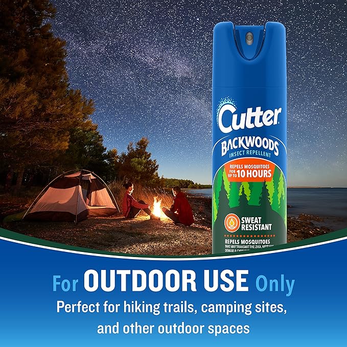 Cutter Backwoods Insect Repellent (12 Pack), Repels Mosquitos for Up To 10 Hours, 25% DEET, 6 Ounce (Aerosol Spray)