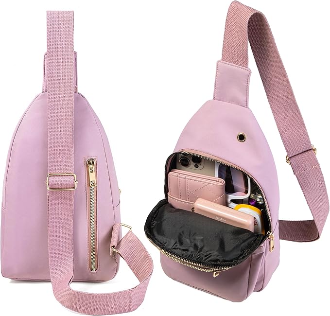 Banelu Sling Bag Crossbody Bags for Women, Small Sling Backpack Cross Body Bag Fanny Pack for Outdoors Hiking Traveling