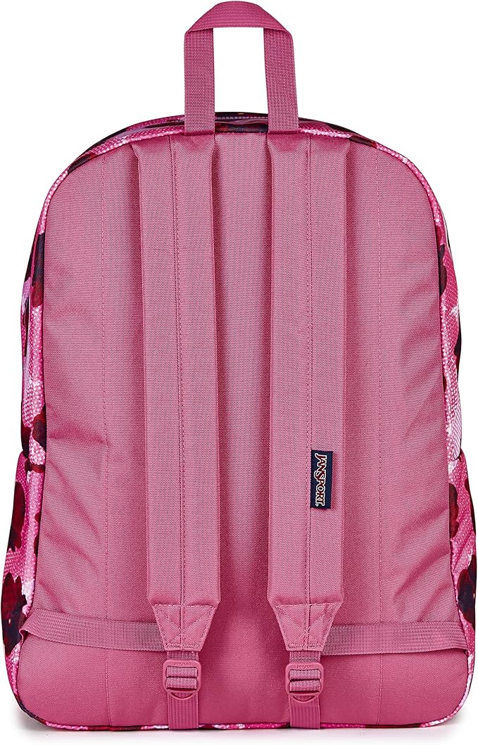 JanSport SuperBreak One Backpack - Durable, Lightweight Bag with 1 Main Compartment, Front Utility Pocket with Built-in Organizer, Premium Backpack, Pop Art Pansies