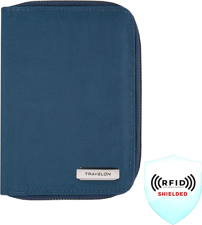 Travelon RFID Blocking Passport Zip Wallet