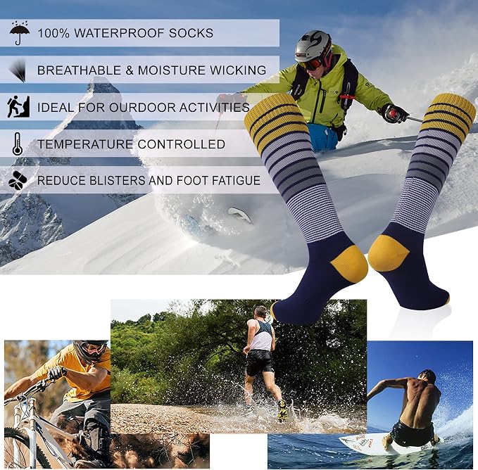 RANDY SUN Waterproof Breathable Knee High Kayaking Hunting Fishing Socks