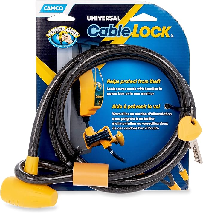 Camco 44290 Power Grip Cable with Security Lock