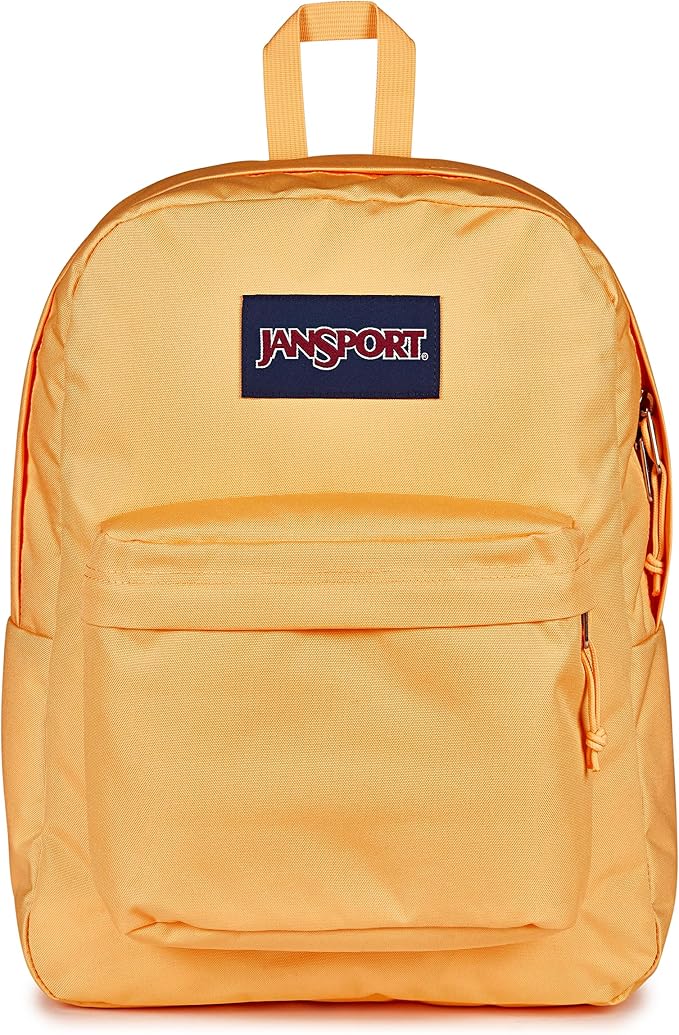 JanSport SuperBreak One Backpack - Durable, Lightweight Bag with 1 Main Compartment, Front Utility Pocket with Built-in Organizer, Premium Backpack, Orange Soda
