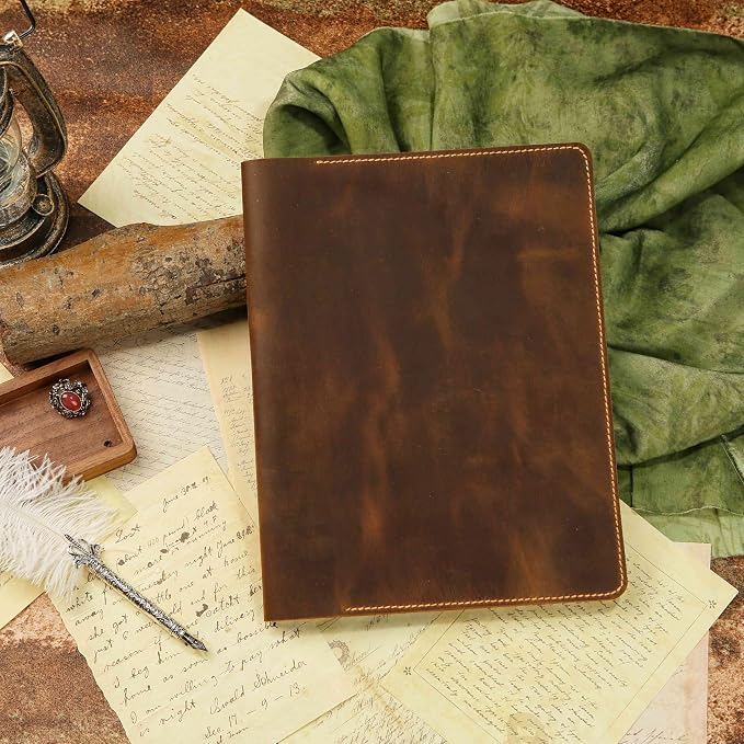 Leather Folio case with Pen Holder for Remarkable 2 Cover(Not Compatible with Remarkable Paper Pro), Genuine Leather Folio Cover for Remarkable 2 Tablet case