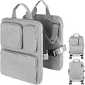 Adjustable Over Luggage Organizer for Hanging Extra Bag, Hands-Free Multi Travel Accessory for Business Trips & Vacations, Fits Most Suitcases & Laptop (Gray-3)