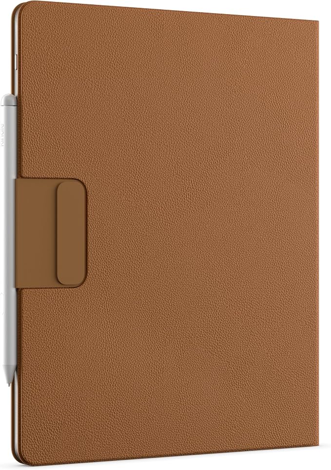 Introducing Amazon Kindle Scribe Executive Folio Cover with Magnetic Attach, Sleek Protective Case - Premium Leather