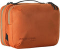 Eagle Creek Pack-It Trifold Toiletry Kit - Dopp Kit Toiletry Organizer with Padded Interior, Durable Hanging Hook & Large Compartments - Water Resistant & Washable - Mandarin