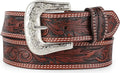F&L CLASSIC mens Western full grain Leather belt Strap w/Snaps for Interchangeable Buckles, USA,