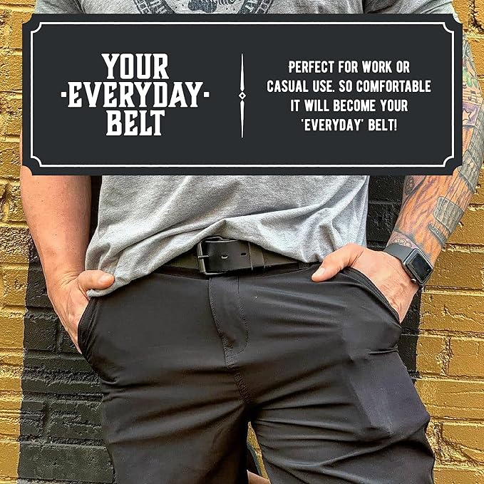 Main Street Forge The Classic Leather Everyday Belt | Made in USA | Full Grain Leather | Men's Leather Belt