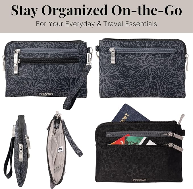 Baggallini Women's Rfid Currency Organizer Wristlet