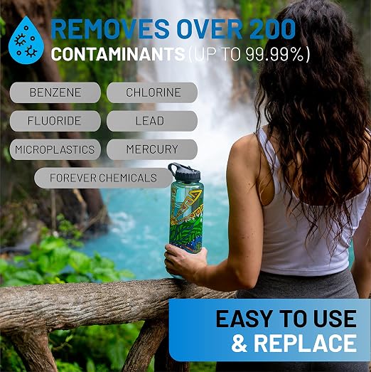 Epic Water Filters Nalgene OG Water Bottle with Filter, USA Made, BPA Free, Removes 99.99% Tap Water Contaminants, Forever Chemicals