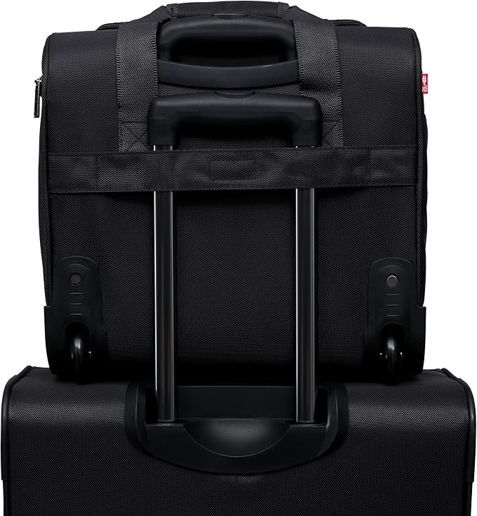 TPRC 15” Underseat Carry-On Luggage Airline Approved Personal Item with USB Charging Port, Black