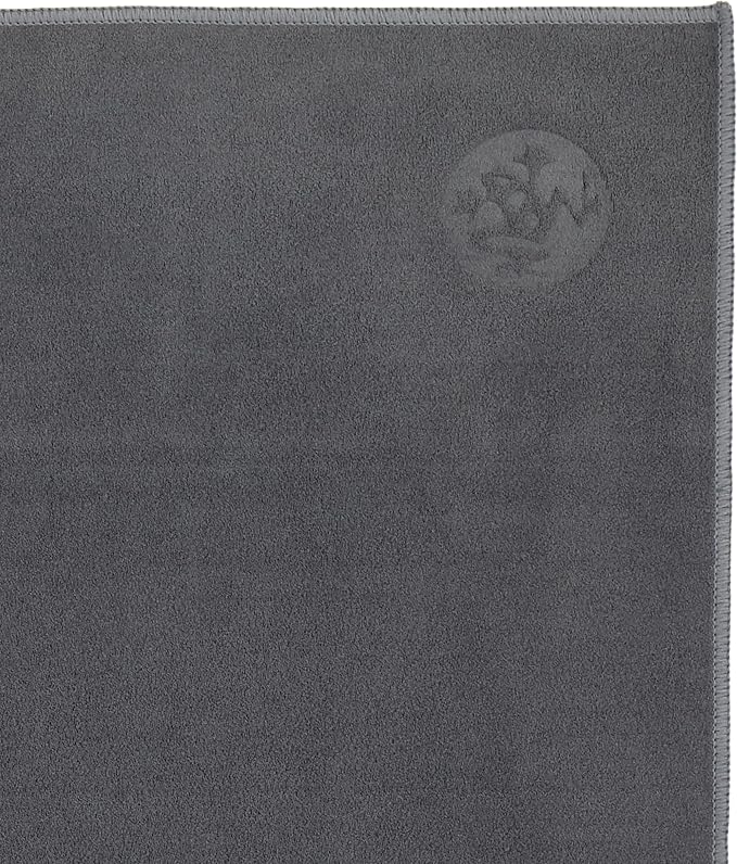 Manduka eQua Hot Yoga Mat Towel - 71" | Rapid Moisture Activated Grip | Ultra Soft Microfiber | Quick Dry | Lightweight, Travel Friendly Mat Layer | 71 x 24 inches | Thunder