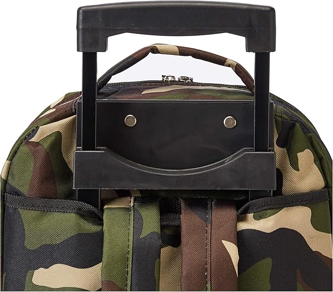 Rockland Double Handle 17" Rolling Backpack, Camo