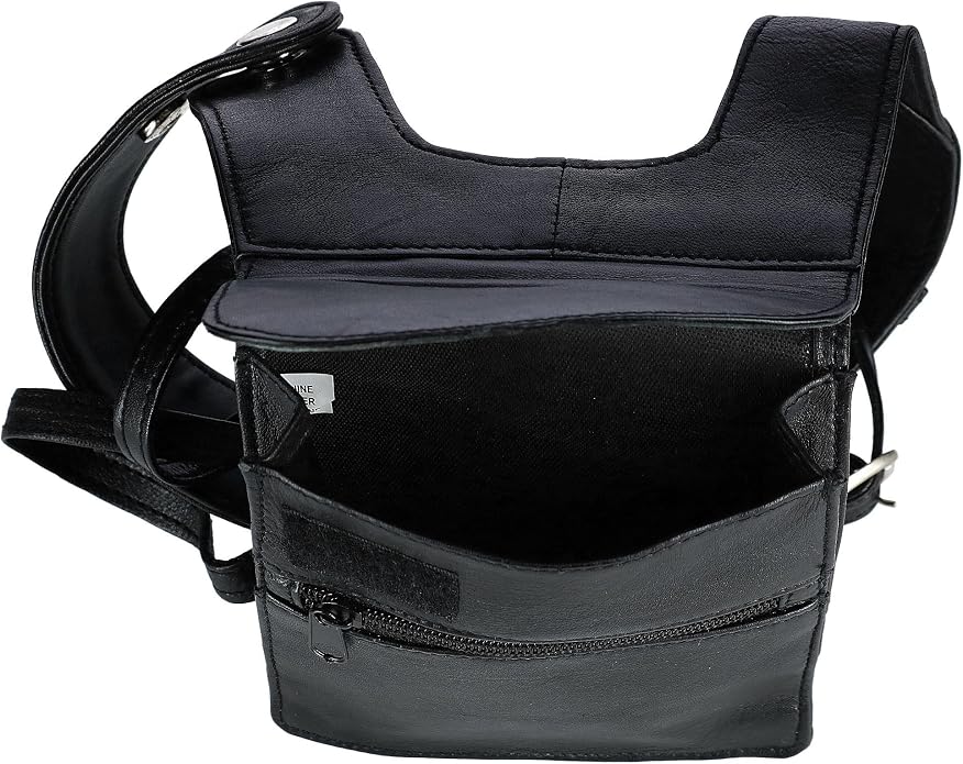 CTM Unisex Leather Travel Shoulder Wallet
