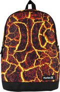 Hurley Unisex-Kids Graphic Backpack, Lava, One Size