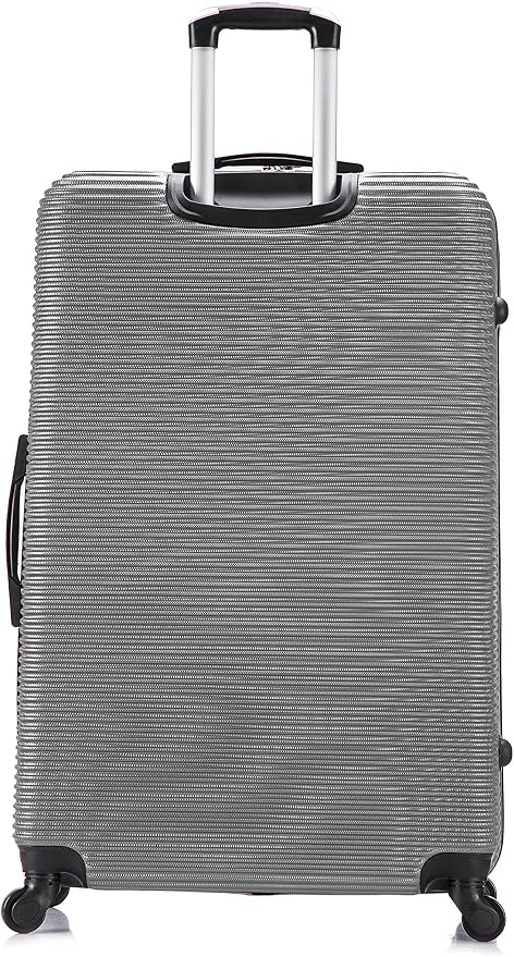 InUSA ROYAL Hardside Spinner Luggage with Ergonomic Handles | Spacious Travel Suitcase with Four Spinner Wheels and Studs | 32 Inch Extra Large Spinner Luggage | Silver