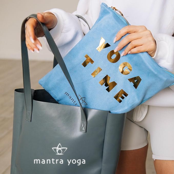 Mantra Yoga Travel PRO 1.5mm with Knee Pad - Foldable Fitness & Exercise Mat with Bag | Lightweight, Compact & Eco-Friendly | Non-Slip & Washable | For All Types of Yoga | 72" L x 24" W | 2.6 lbs