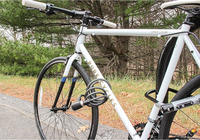 Kryptonite KryptoFlex Bike Lock Cable, 2FT/6FT Long 15mm Thick Heavy Duty Braided Steel Cable Anti-Theft Security Lock for Outdoor Equipment, Combination/Key Bike Lock