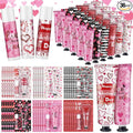 Loopeer 36 Sets Valentine's Day Hand Cream Lip Balm Bulk Gifts Galentine's Day Gift Valentine Party Favor Love Heart Mini Travel Size Moisturizing Hand Lotion for Women Coworker Teacher Nurse, 30 ml