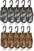Travel Size Hand Sanitizer Holder,Bottle Case and Carabiner Carrier bag-Portable Mini Waist Bag for Liquids Clip On Backpack and Purse - Not Include Empty 60ml/ 2 oz bottle. (10 Pack)