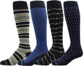 Dr. Motion 4 Pairs Men's Athletic Traveler Graduated Compression Knee High Socks
