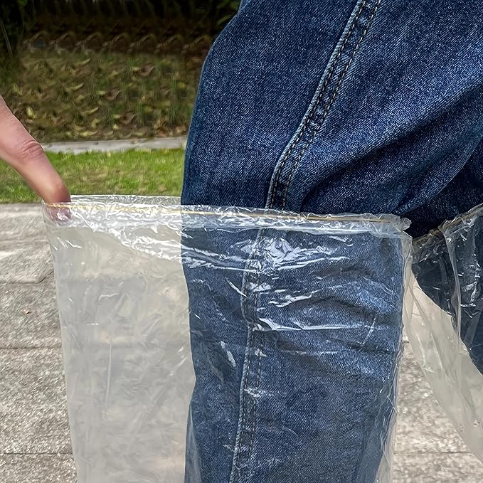 Fancystyle Pack of 400 Disposable Thicker Boot and Shoe Covers 19 inch Tall Extra Large Resistant Water/Skid Resistant Clear (400)