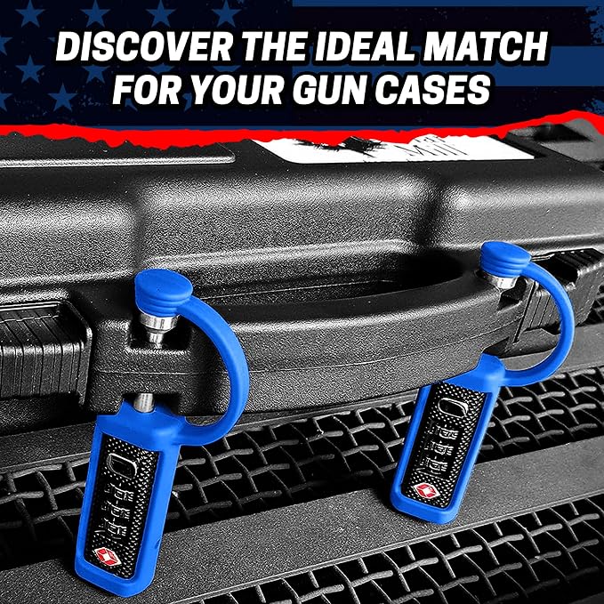Cedar Mill Fine Firearms TSA Approved Gun Case Lock – Durable, Cut-Resistant Security TSA Locks for Gun, Pistol, Revolver Case or Firearms – Child-Safe Trigger Locks for Rifles and Shotguns