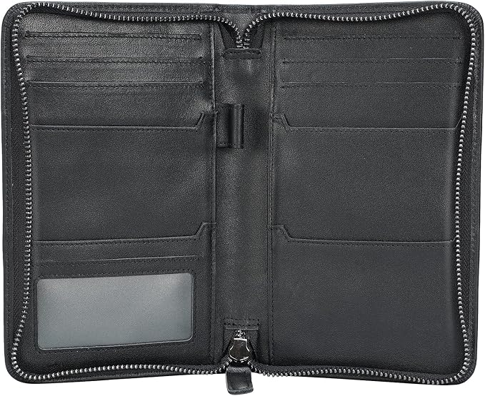 Polare Napa Leather Passport Holder Cover Case for Men RFID Blocking Travel Wallet Holds 4 Passports