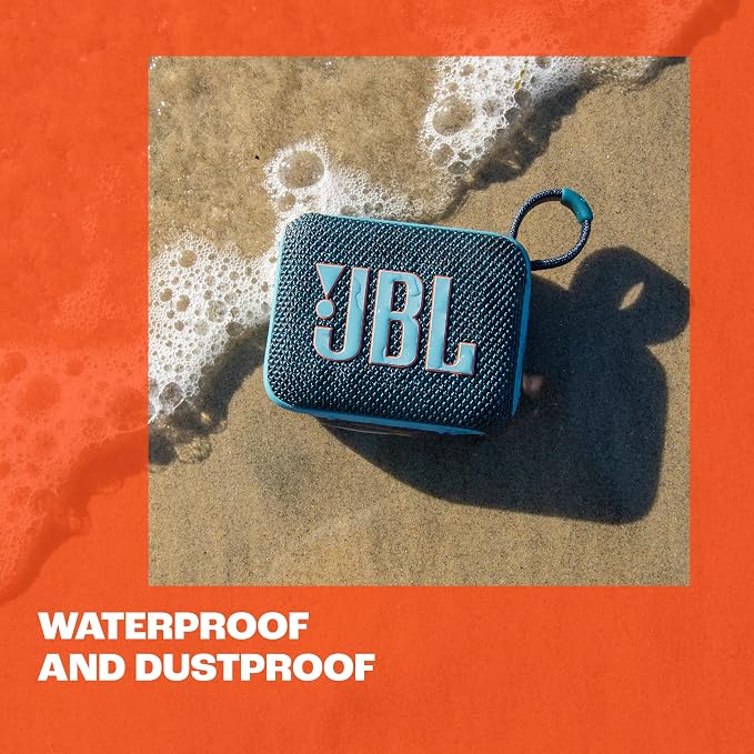 JBL Go 4 - Ultra-Portable, Waterproof and Dustproof Bluetooth Speaker, Big JBL Pro Sound with Punchy bass, 7-Hour Built-in Battery, Made in Part with Recycled Materials (Squad)