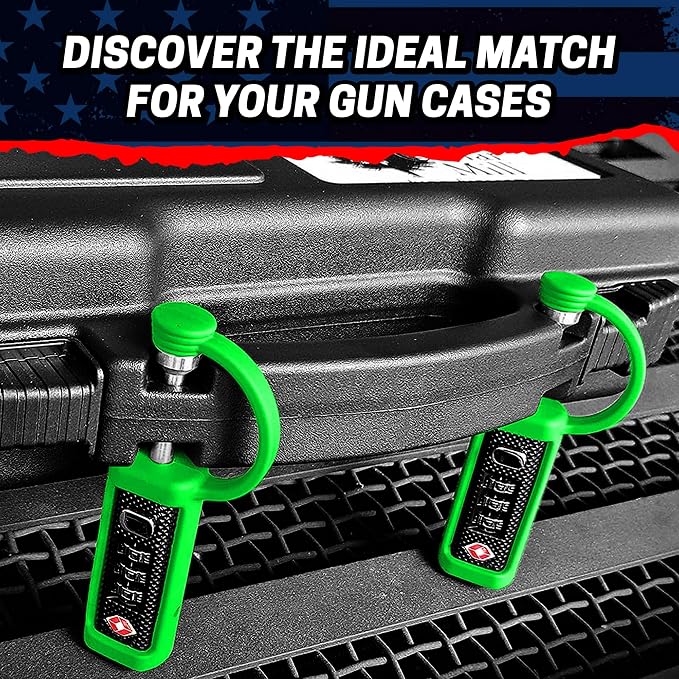 Cedar Mill Fine Firearms TSA Approved Gun Case Lock – Durable, Cut-Resistant Security TSA Locks for Gun, Pistol, Revolver Case or Firearms – Child-Safe Trigger Locks for Rifles and Shotguns