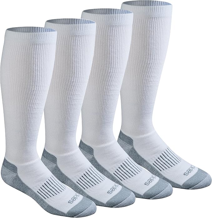 Dickies Men's Light Compression Comfort Over-The-Calf Socks, Available in M-XXL (2, 4 Pairs)
