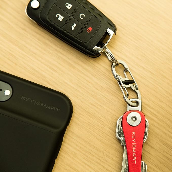 KeySmart Key Carabiners - Quick Release Dual and Mini Carabiners, Stay Organized w/Carabiner Keychains, Never Lose Your Keys
