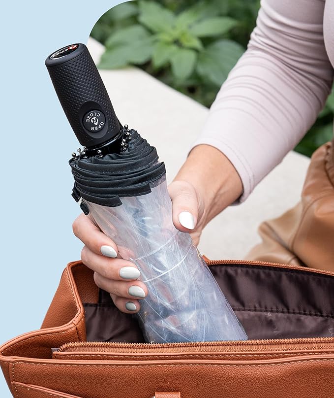 Repel Windproof Travel Umbrella - Compact & Withstands Winds up to 100MPH , Strongest Premium Auto Folding Umbrella for Rain and Sun - Durable, Light & Portable for Women & Men , Fits Backpack & Cars