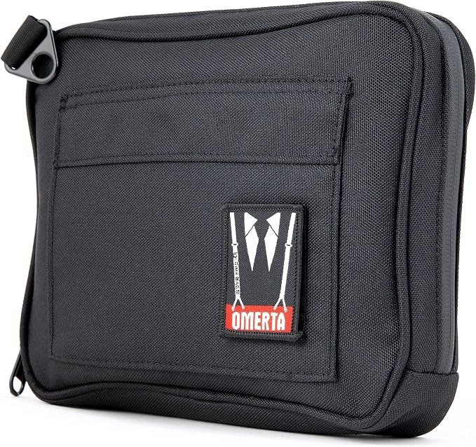 DIME BAGS Odor Sealing Padded Pouch, Carbon-Lined Smell Blocking Bag with Protective Interior for Glass & Gear, Water-Resistant Exterior, Low-Profile & Discreet (10 Inch, Black)