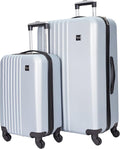 Travelers Club Cosmo Luggage, Silver-2 Piece Set (28"/20")