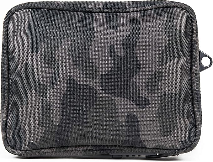 DIME BAGS Lockable Odor Sealing Padded Pouch, 3-Digit Combo Lock & Hidden Storage Pocket, Carbon Lined Scent Protection Boss