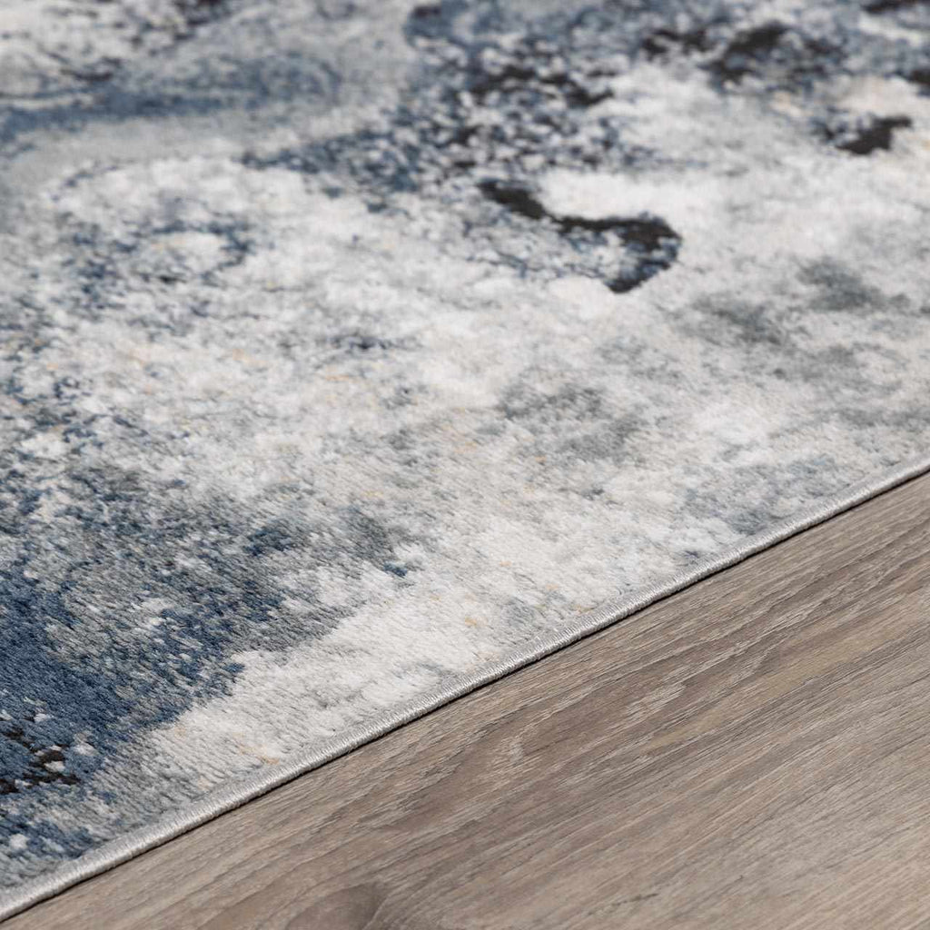 Kirkland Dark Blue Marble Rug