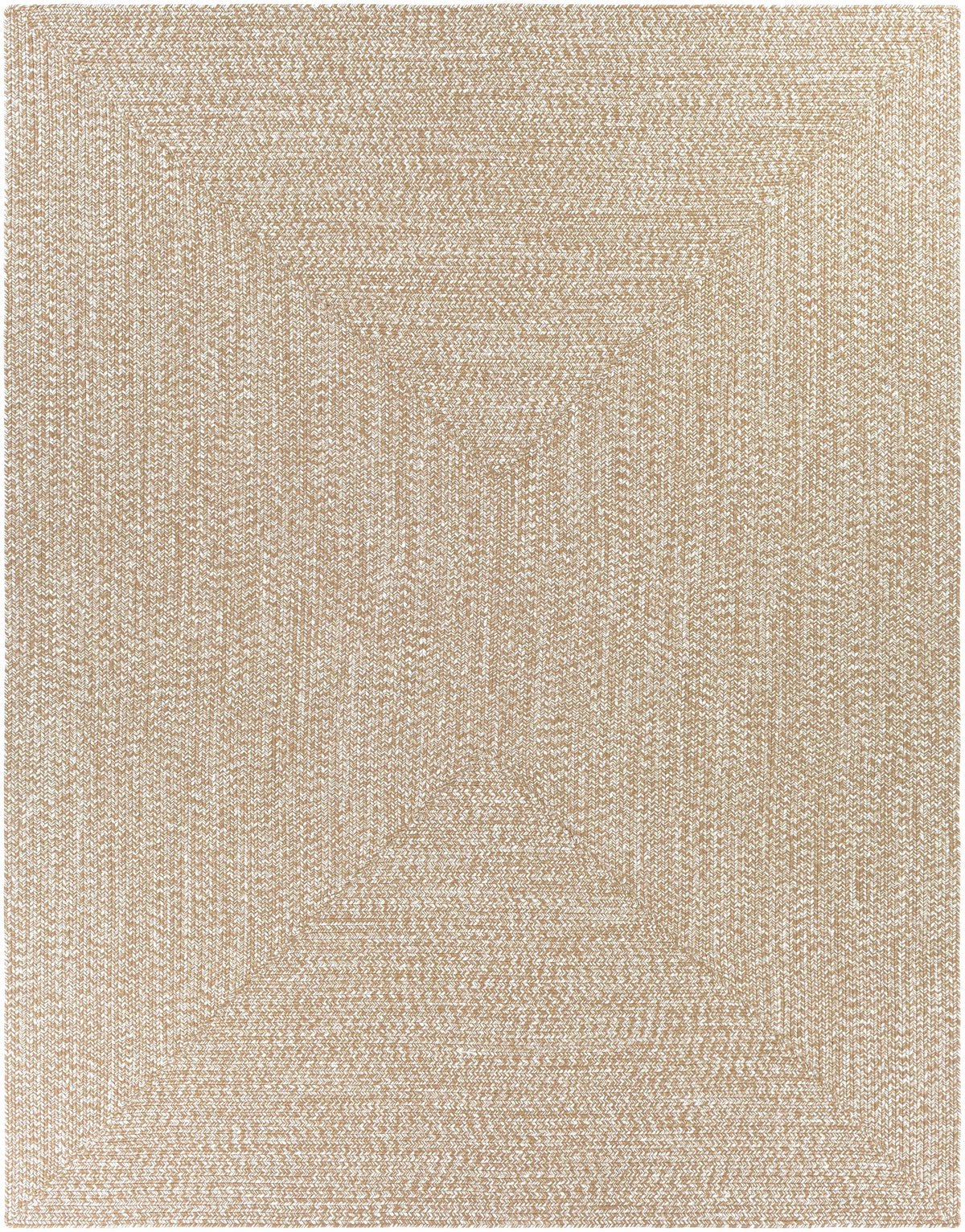 Cream Braided Faux Jute Outdoor Rug